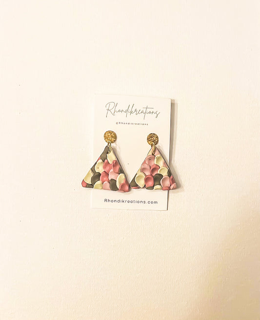 Dusty Rose Christmas Earrings