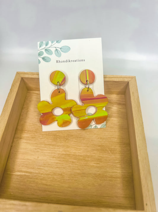 Sunset Groove Clay Earrings