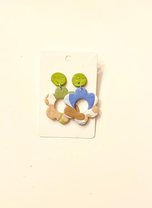 Flower Polymer Clay Earrings