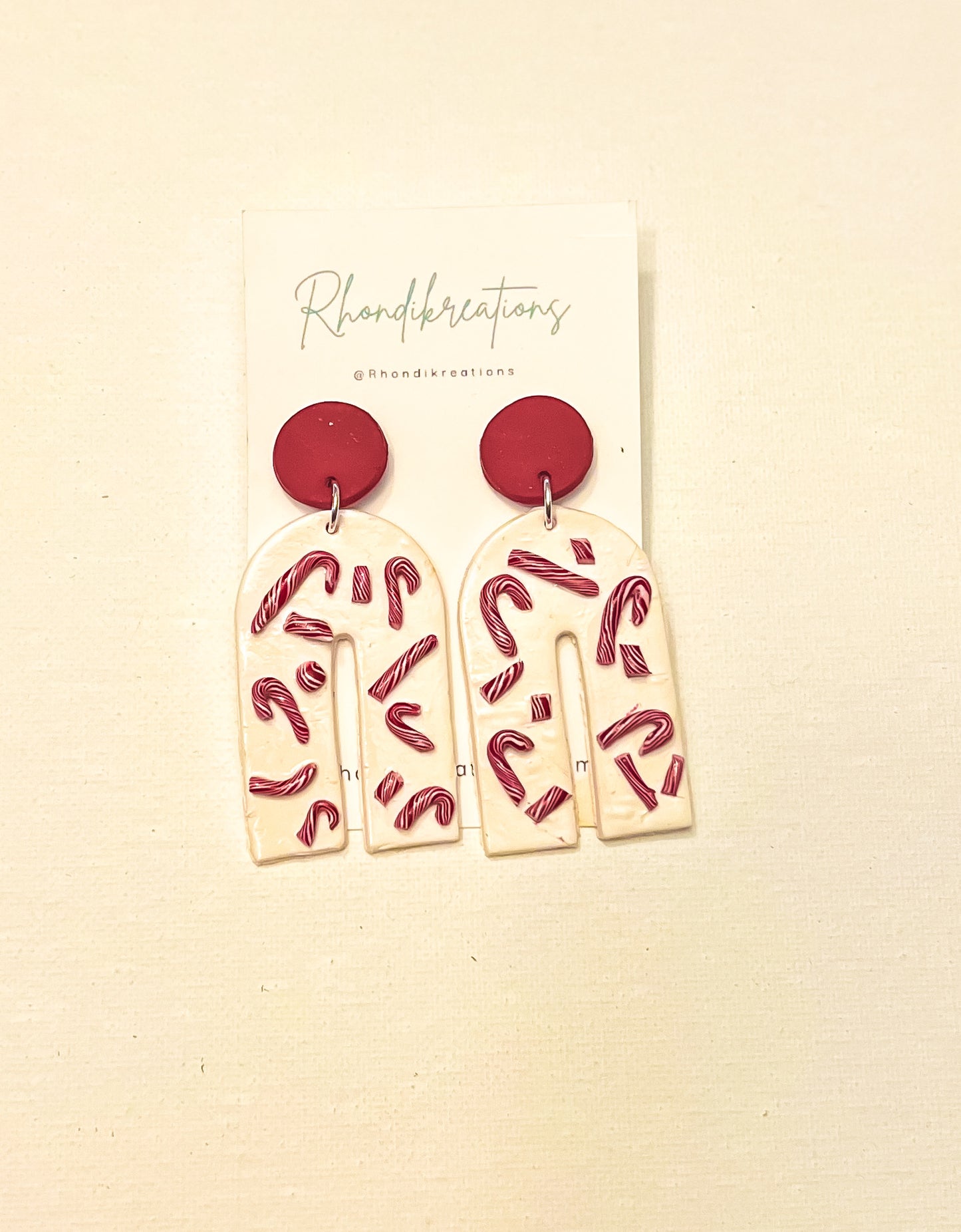 Candy Cane Arch Earrings