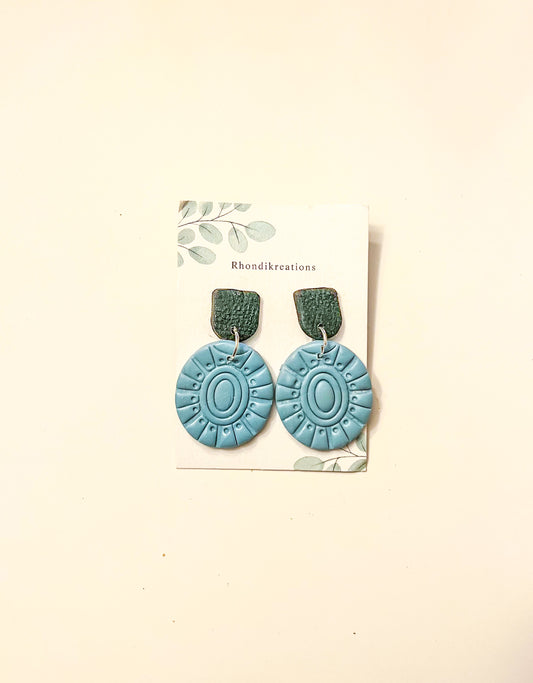 Blue Skies Clay Earrings