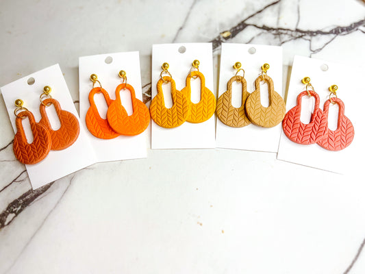 A Pair of Fall Clay Earrings