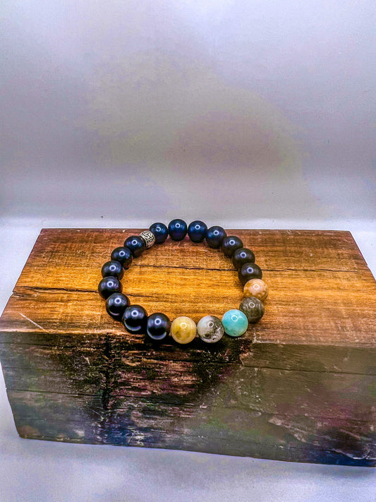 Multi- Color Beads Stretch Bracelet