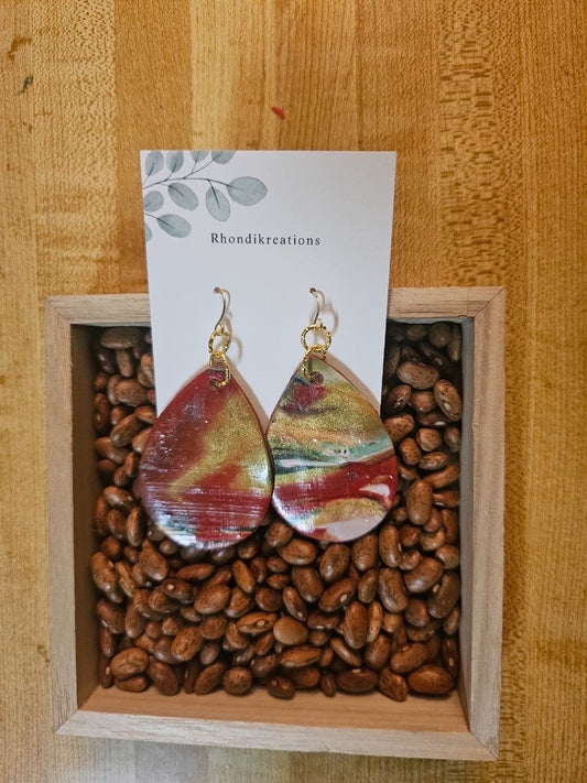 Multi Color  Clay Earring